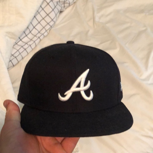 Navy Blue Atlanta braves 59fifty - Picture 1 of 3